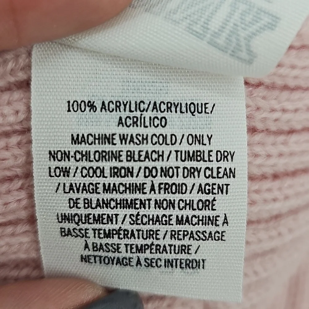 PINK Victorias Secret Pastel Pink Chunky Knit Winter Soft Cozy Scarf 66x8 Ski